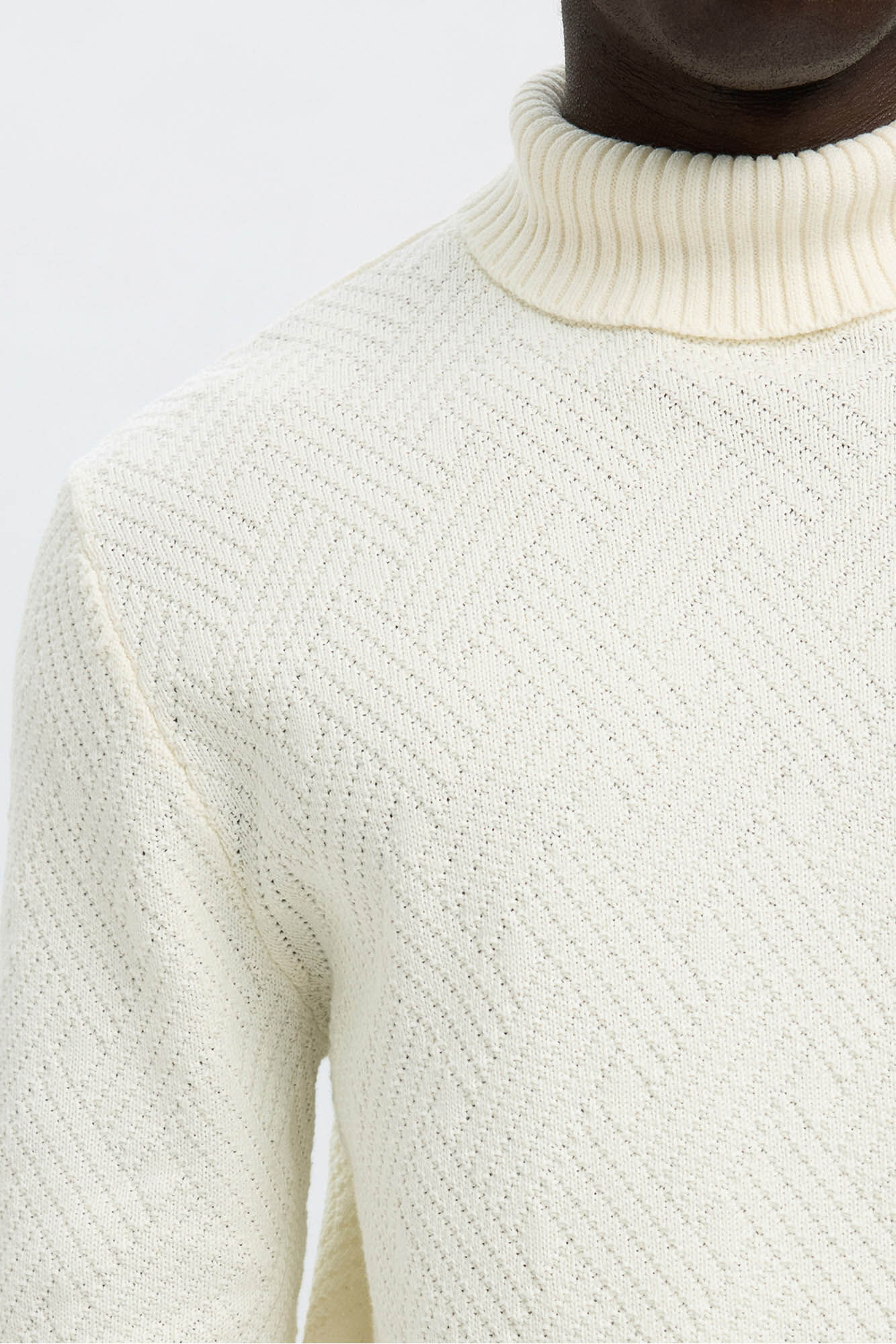 Selected Camisola estruturado de gola alta 100% algod&atilde;o org&acirc;nico 