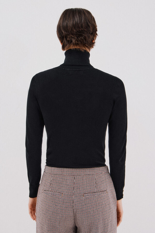 Cortefiel Jersey cuello vuelto Negro