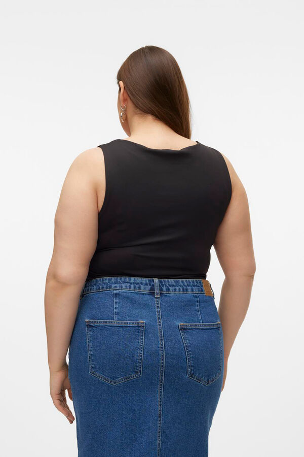 Vero Moda Curve Top tirante larga talha grande Preto