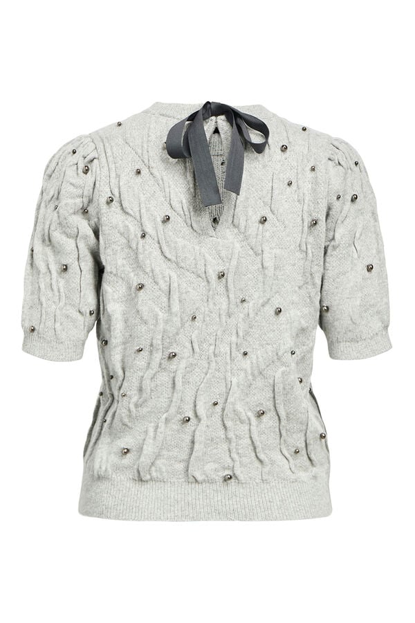 Object Jersey ochos y perlas Gris