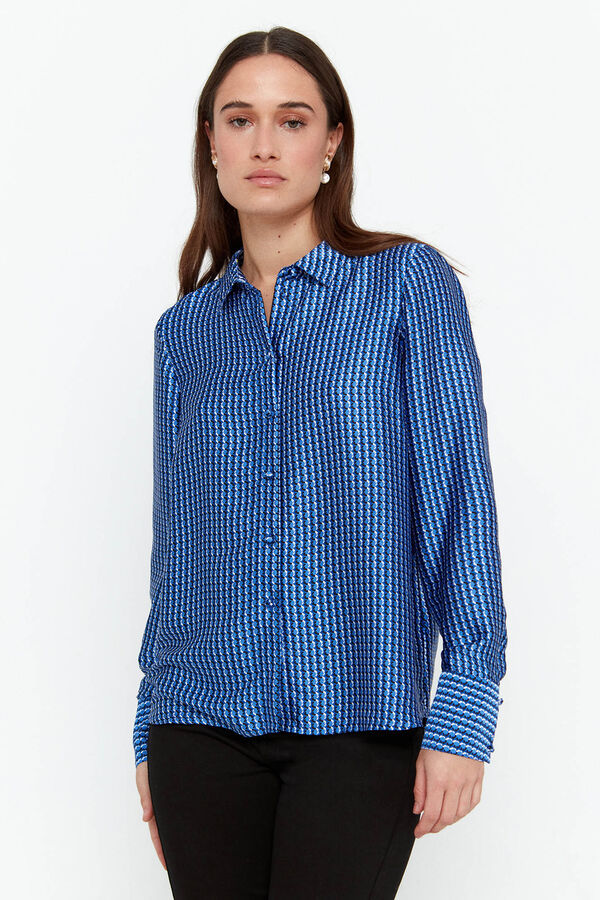 Vero Moda Camisa de mulher estampada Azul
