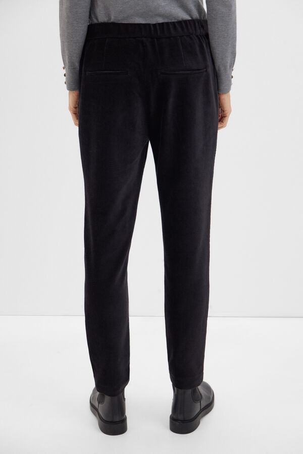 Cortefiel Legging de efecto pana Negro