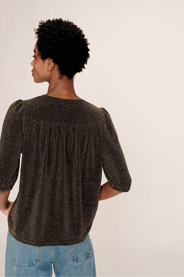 Grace & Mila Top ancho l&uacute;rex Marr&oacute;n oscuro