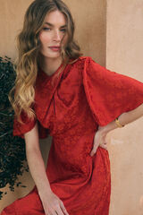 Pol&iacute;n Et Moi Vestido envelope Maeve Vermelho