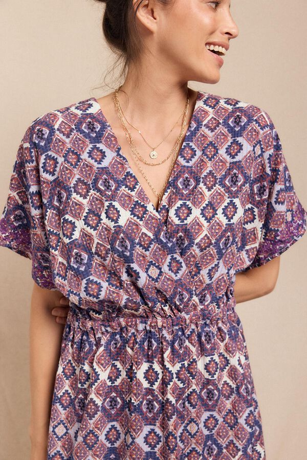 Slowlove Vestido longo estampado Multicolorido