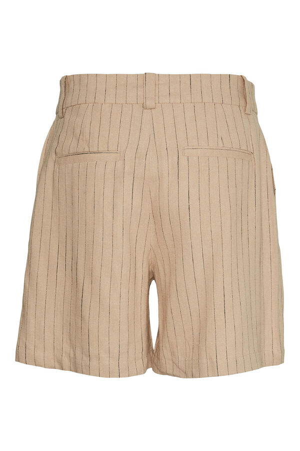 Vero Moda Bermudas de linho Castanho