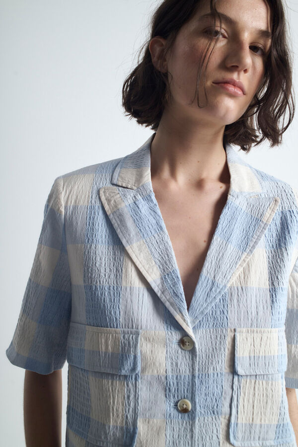 Object Blazer fluido de manga curta Azul