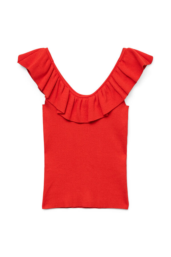 Vero Moda Top tirante grueso y volantes Vermelho