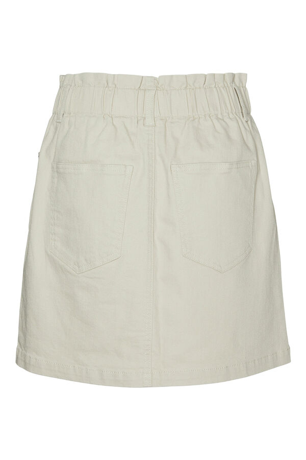 Vero Moda Saia curta com el&aacute;stico na cintura Cinzento