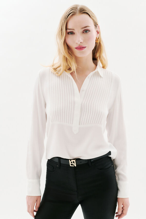 Caroll Blusa 100% viscose Ecru