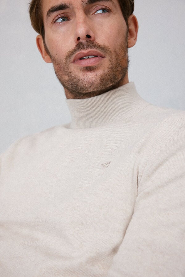 OOTO Jersey cuello alto Beige