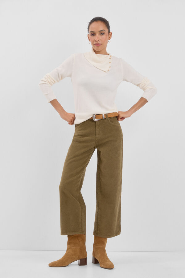 Cortefiel Camisola de toque suave Ecru