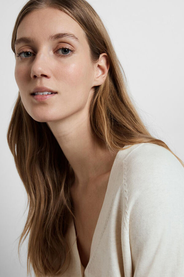 Selected Femme Casaco com gola em bico 100% algod&atilde;o Cinzento