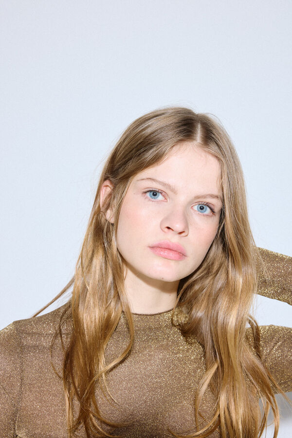 Slowlove Top de lurex Ecru