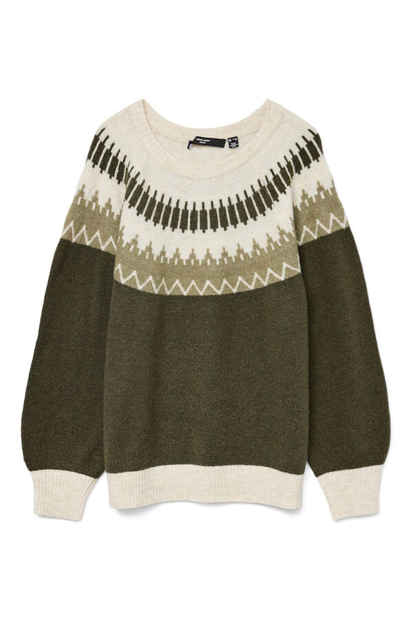 Vero Moda Curve Jersey greca talla grande Verde