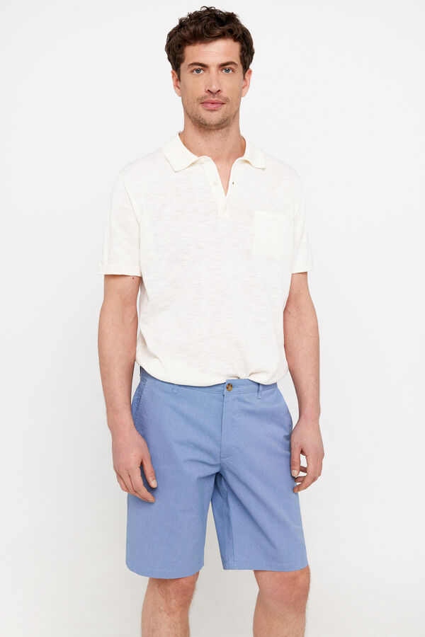 Cortefiel Bermudas chinos estampadas Azul