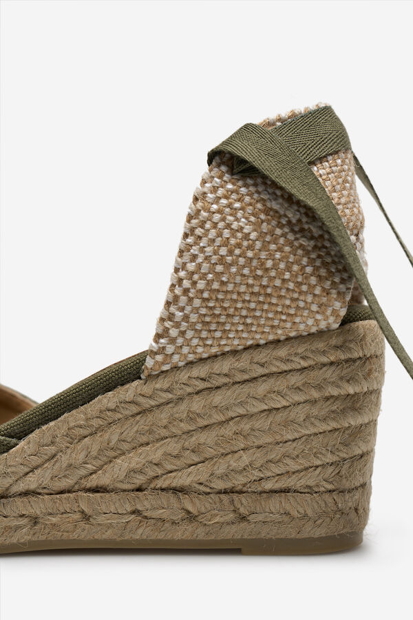 Casta&ntilde;er Alpargata con cu&ntilde;a Carina lona Kaki