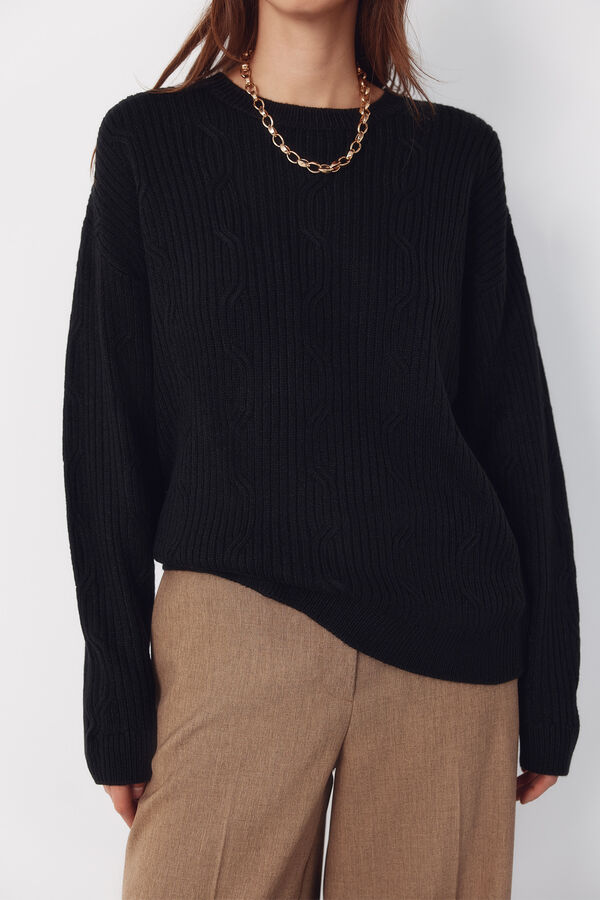 Cortefiel Camisola de toque suave Preto