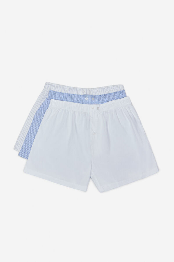 Cortefiel Pack 3 boxer tela Blanco