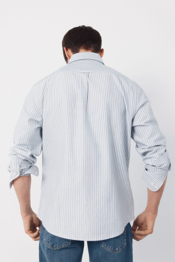 Cortefiel Camisa oxford riscas Azul