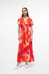 Vero Moda Vestido midi de manga curta  Laranja