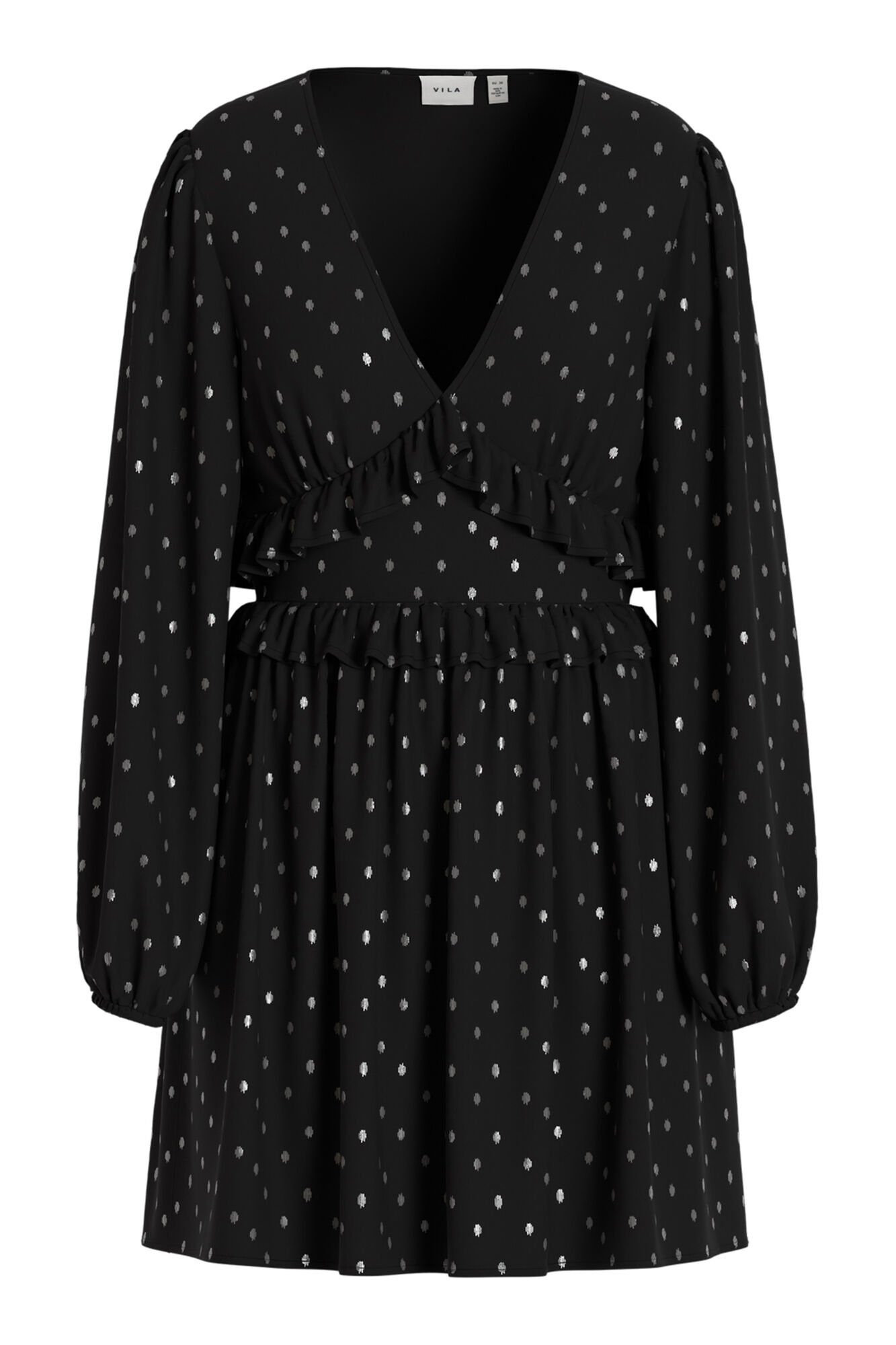 Vila Vestido de gasa con l&uacute;rex