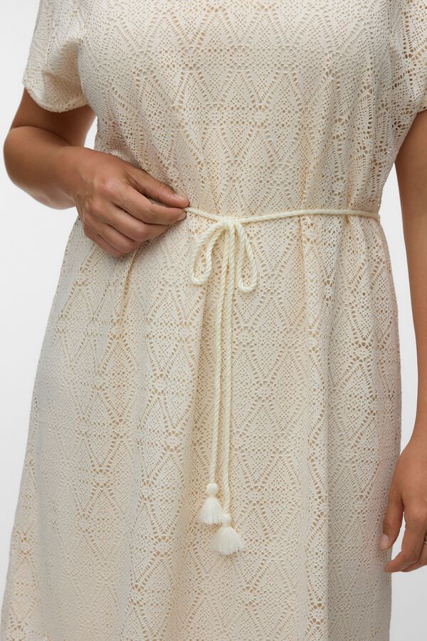 Vero Moda Curve Vestido curto gola em bico tamanho grande Tostado