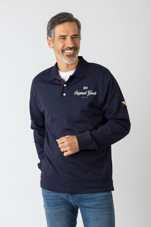 Privata Polo manga larga Azul marino