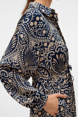 Vero Moda Vestido midi estampado Azul