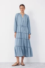 Cortefiel Vestido estampado Azul