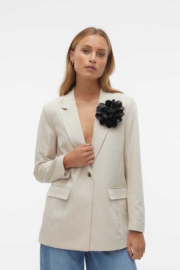 Vero Moda Blazer com detalhe de flor  Cinzento