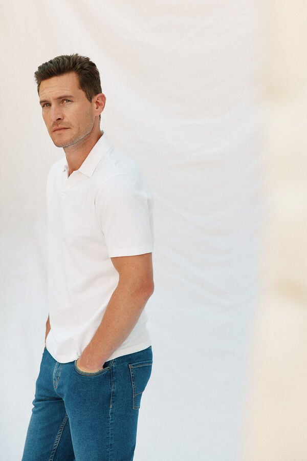 Cortefiel Polo estrutura Branco