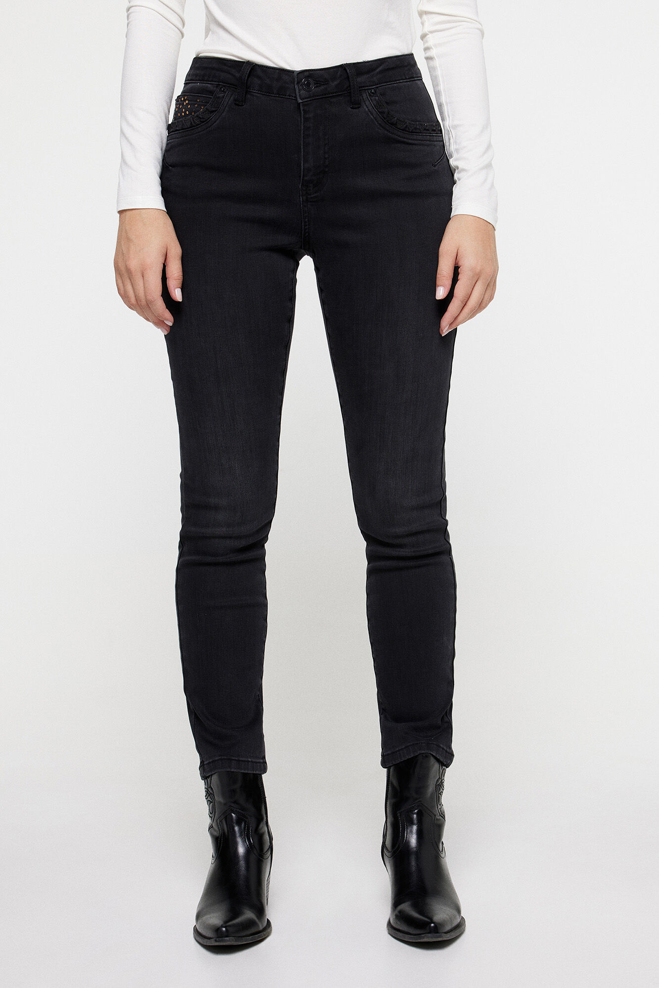 Vero Moda Pantal&oacute;n pitillo con lentejuelas