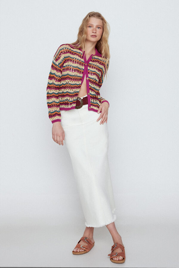 Slowlove Chaqueta punto multicolor Lila