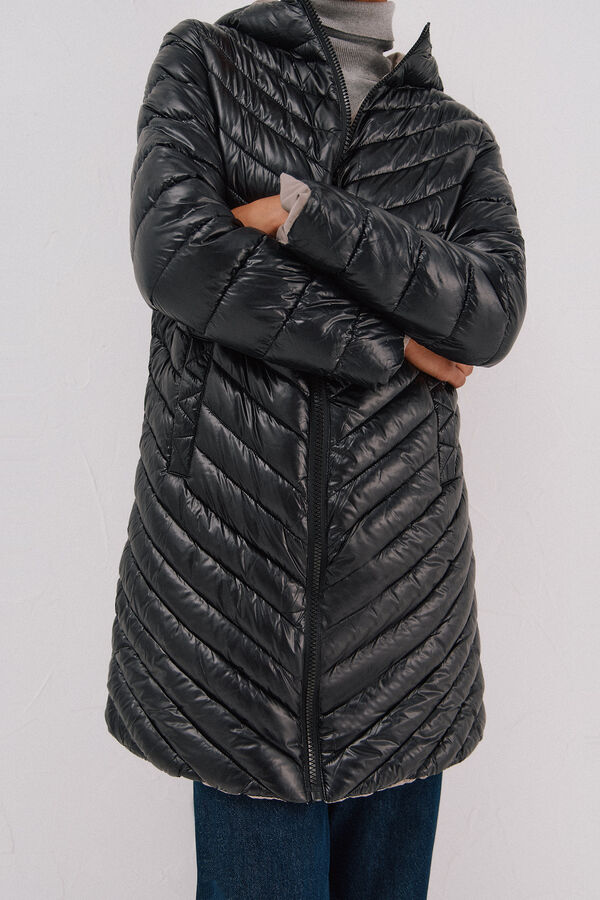 Cortefiel Anoraque revers&iacute;vel thermolite&reg; Preto