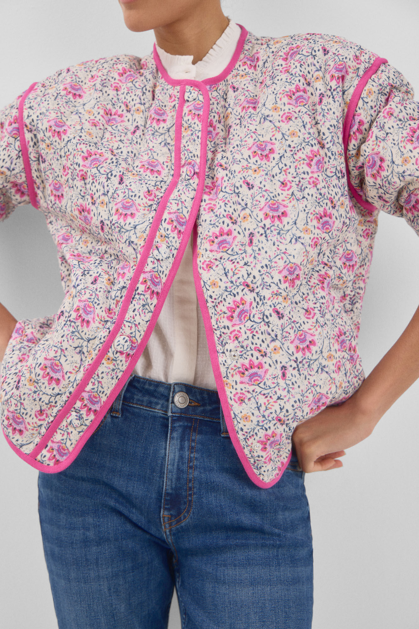 Cortefiel Chaqueta acolchada estampada