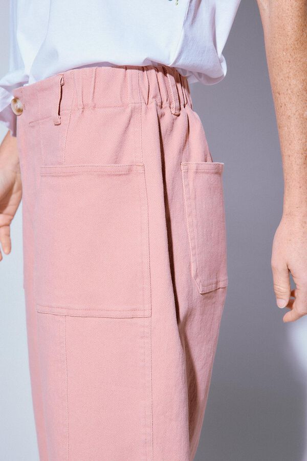 Slowlove Jeans cargo baggy Rosa