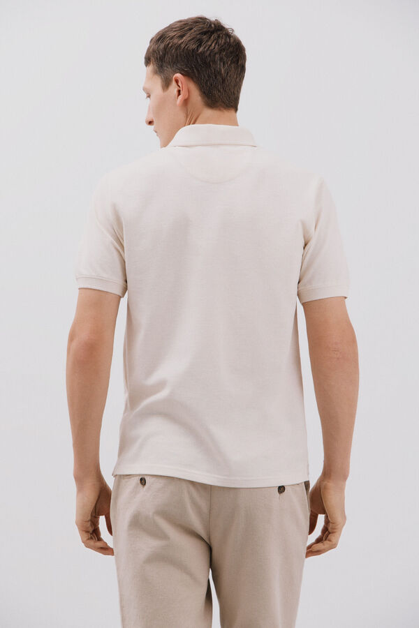 Cortefiel Polo de estructura Marfil