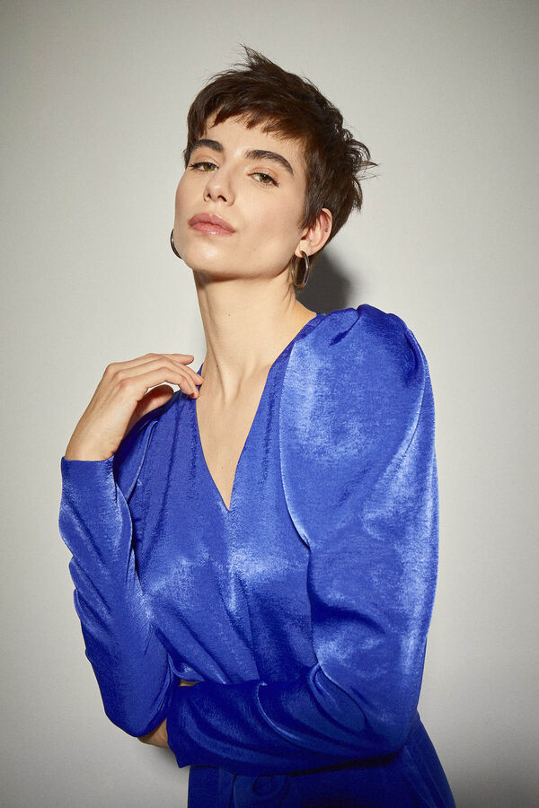 Dolores Promesas Mono Satinado Azul Klein Azul oscuro