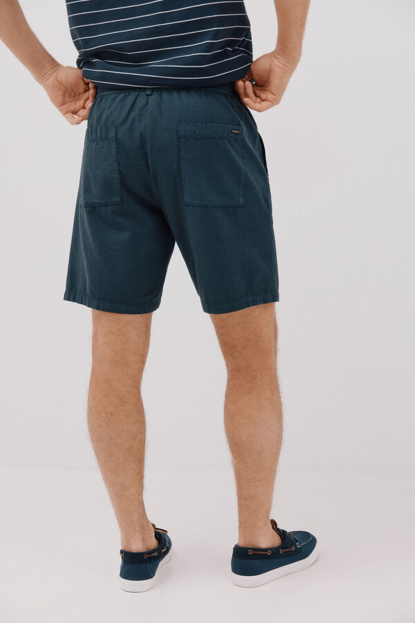 Cortefiel Bermuda chino ligero ajustable Azul marino