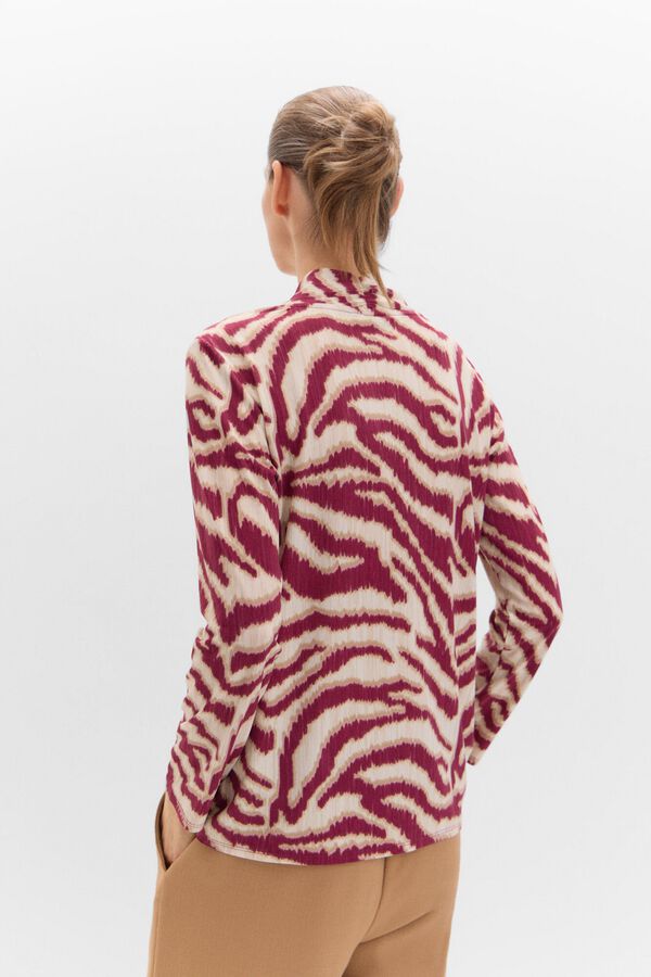 Cortefiel Camisola pesco&ccedil;o pico franzido Multicolorido