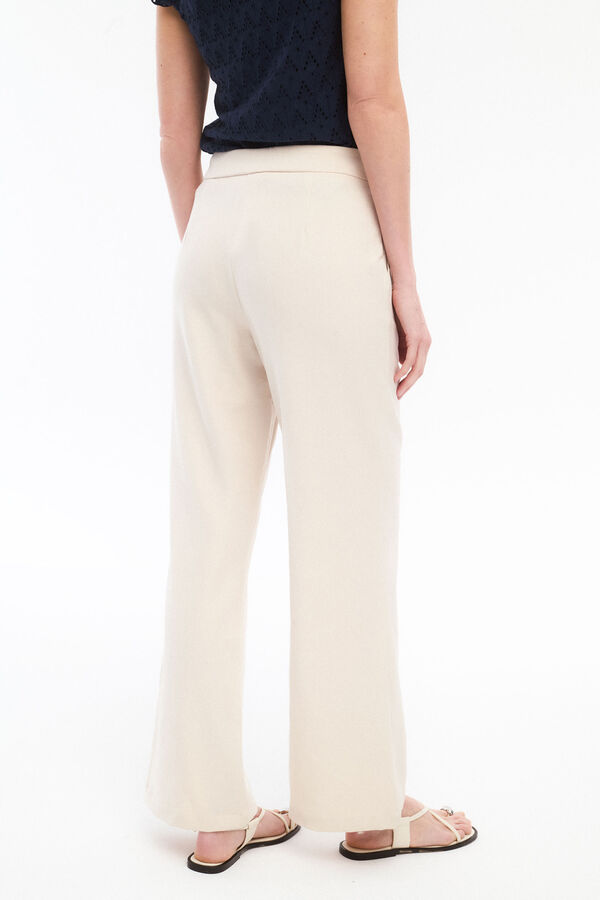 Vila Calças compridas com botões laterais Cinzento