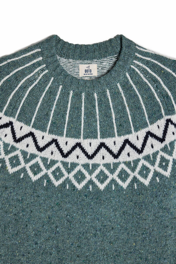 OOTO Camisola jacquard Natal Azul