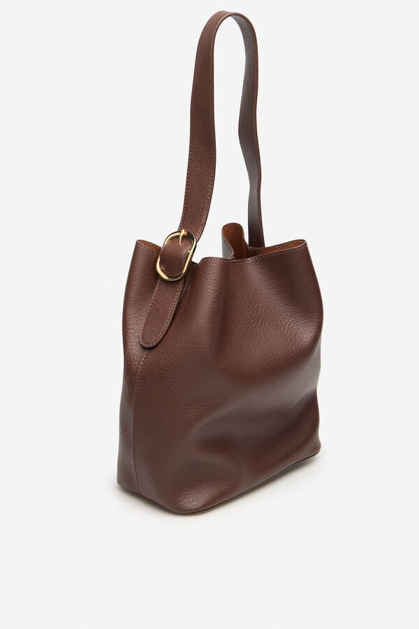 Cortefiel Shopper hebilla Marr&oacute;n