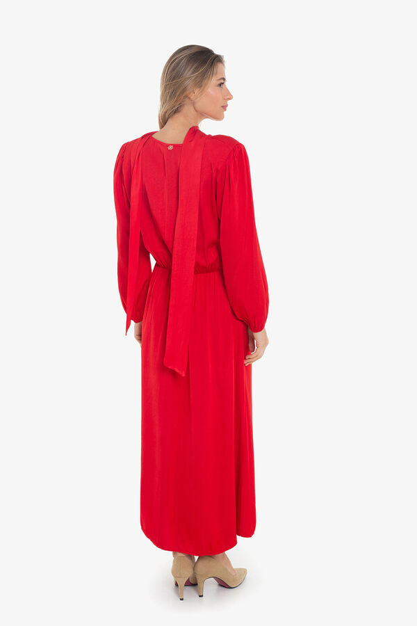 Cupl&eacute; Vestido con drapeado Rojo
