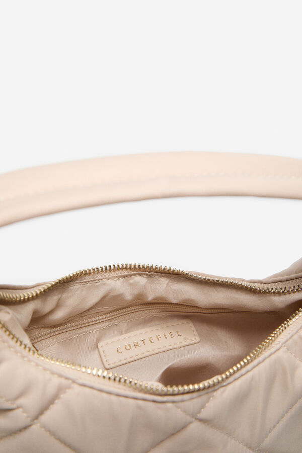 Cortefiel Bolso hombro nylon Marfil