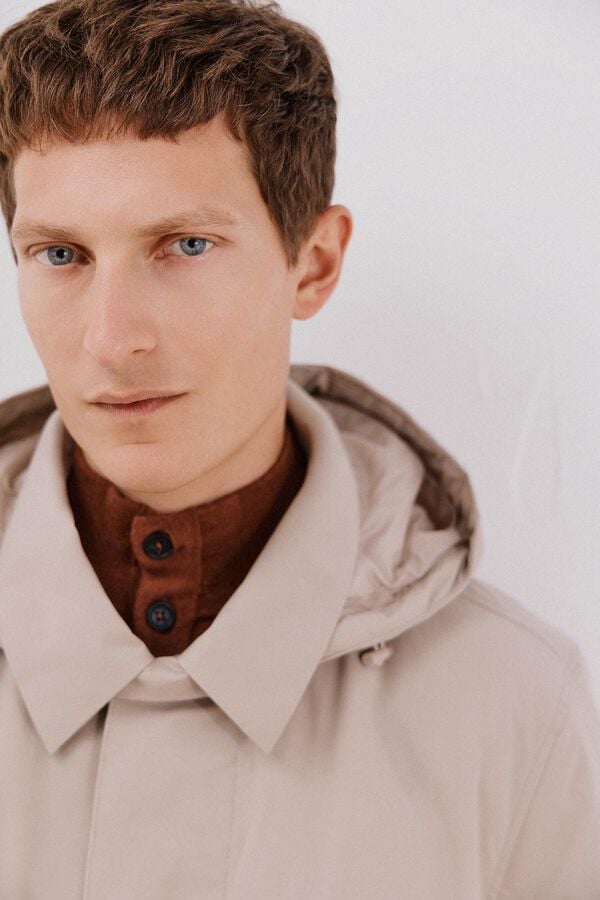 Cortefiel Sobretudo t&eacute;cnico Tostado