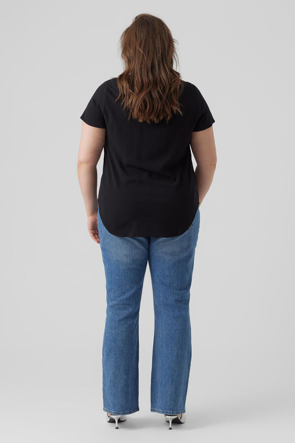 Vero Moda Curve Camiseta b&aacute;sica talla grande Negro