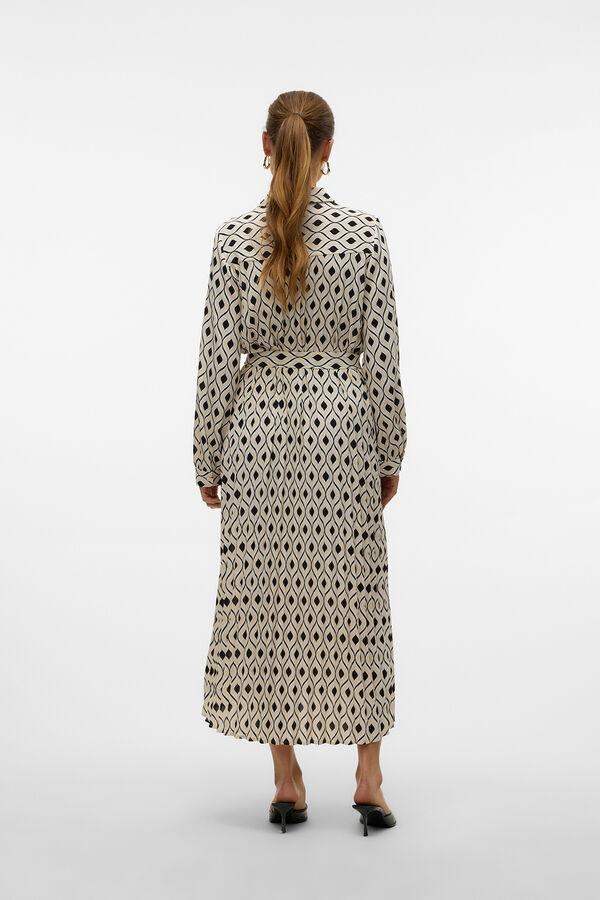 Vero Moda Vestido camisero midi Gris