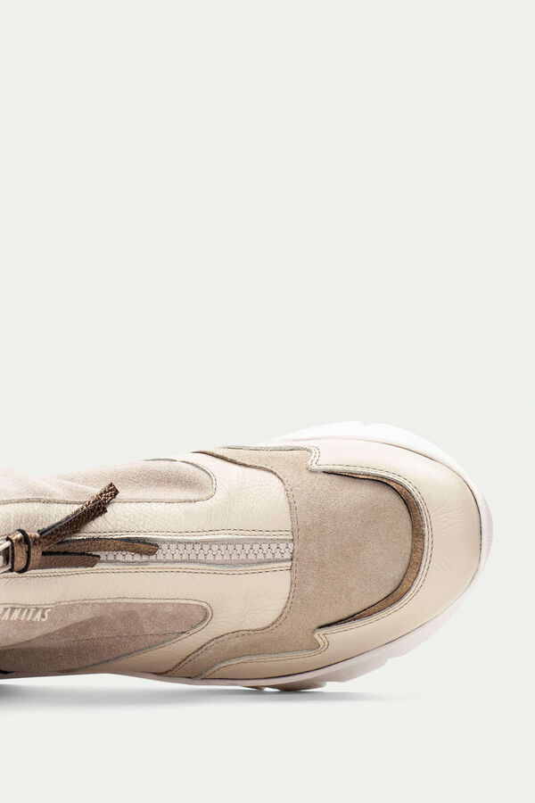 Hispanitas Bot&iacute;n cremallera suela volumen Helsinki Beige